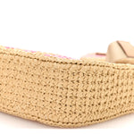 Yarn Raffia Effect Crochet Striped Re-Edition 2005 Shoulder Bag Naturale Petalo