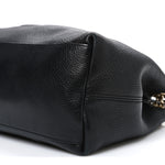 Pebbled Calfskin Medium Soho Chain Shoulder Bag Black