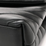 Calfskin Y Quilted Monogram Small Loulou Chain Satchel Black