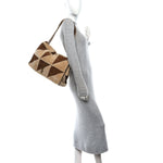 Suede Shearling Patchwork Monogram Giant Jamie Brown Beige