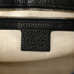 Pebbled Calfskin Medium Soho Flap Crossbody Black
