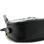 Calfskin Matelasse Small GG Marmont Chain Shoulder Bag Black