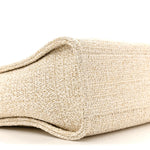 Lurex Boucle Mini Deauville Tote White