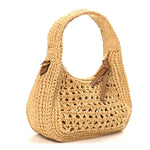 Fabric Crochet Wander Hobo Beige Khaki