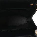 Brushed Calfskin North South Wanda Top Handle Bag Black