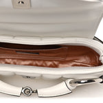 Nappa Vertical Matelasse Small Maxi Horsebit Chain Shoulder Bag Great White