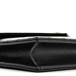 Grain De Poudre Matelasse Chevron Monogram Envelope Chain Wallet Black