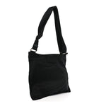 Nylon Flat Messenger Bag Black
