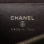 Caviar Quilted Top Handle Slim Vanity With Chain Black