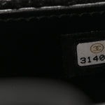 Velvet Camellia Embossed Jewel Belt Card Holder With Chain Black