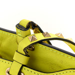 Vitello Medium Rockstud Tote Yellow Fluo
