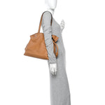 Calfskin Large Flamenco Knot Bag Warm Desert