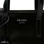 Spazzolato Mini Re-Edition 1995 Double Handle Handbag Black