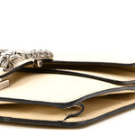 Textured Calfskin Crystal Mini Dionysus Shoulder Bag Mystic White