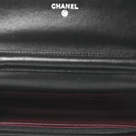 Lambskin Quilted Wallet On Chain WOC Black