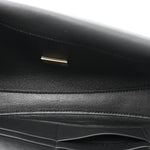 Smooth Calfskin Small Bel Air Clutch On Strap Black