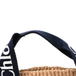 X MIFUKO Raffia Kids Basket Bag Black Beige