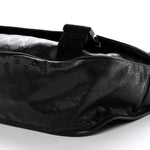 Imprime Monogram Medium Double Buckle Flap Messenger Bag Black