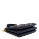 Lambskin Embossed Monogram LV Garden Coussin MM Navy Blue