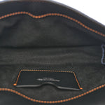 Denim Calfskin The Story Shoulder Bag Blue