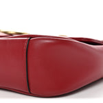Calfskin Matelasse Mini GG Marmont Shoulder Bag Hibiscus Red