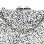 Glitter Celeste Clutch Silver