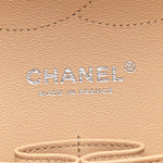 Caviar Quilted Jumbo Double Flap Beige Clair