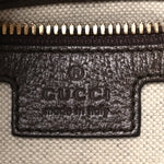 Monogram Jumbo GG Textured Dollar Calfskin Web Wristlet Messenger Bag Camel Ebony New Acero