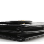 Lambskin Quilted Phone Holder Flap Black