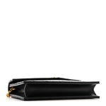 Grain De Poudre Matelasse Chevron Monogram Envelope Chain Wallet Black