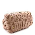 Nappa Matelasse Bauletto Top Handle Bowler Cammeo