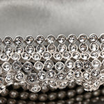 Crystal Embellished Metallic Lambskin Mini Chanel 22 Silver
