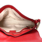 Pebbled Calfskin Medium Soho Flap Crossbody Vibrant Red