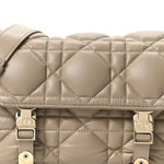 Calfskin Macrocannage Small Diorcamp Messenger Sand