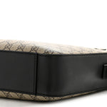 GG Supreme Monogram Flat Messenger Bag Beige Black New Acero