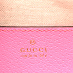 GG Supreme Monogram Textured Dollar Calfskin Web Ophidia Small Crossbody Bag Beige Ebony Fuchsia