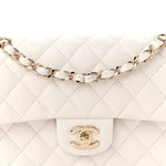 Caviar Quilted Small Double Flap White