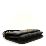 Lambskin Quilted Chanel 19 Wallet On Chain WOC Dark Brown