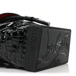Calfskin Alligator Embossed Small Explorafunk Backpack Black
