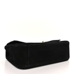Suede Calfskin Small Souplissimo Maxi Flap Black