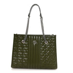 Calfskin Matelasse Aria Medium GG Marmont Shoulder Tote Military Wood