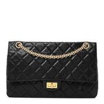 Aged Calfskin Quilted 2.55 Reissue 226 Flap Black