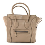 Drummed Calfskin Micro Luggage Dune