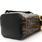 Vitello Liberty F is Fendi Bi-Color FF 1974 Embossed Mini Mon Tresor Bucket Bag Maya Black