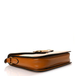 Smooth Calfskin Canvas 9to5 Shoulder Bag Natural Golden