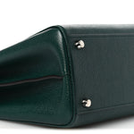 Grainy Calfskin Medium Zumi Top Handle Bag Vintage Green