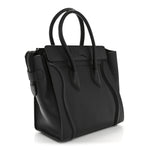 Drummed Calfskin Micro Luggage Black