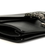 Pebbled Calfskin Small Dionysus Shoulder Bag Black