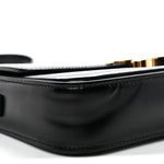 Shiny Calfskin Triomphe Shoulder Bag Black