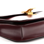 Box Calfskin Teen Classic Box Flap Bag Burgundy